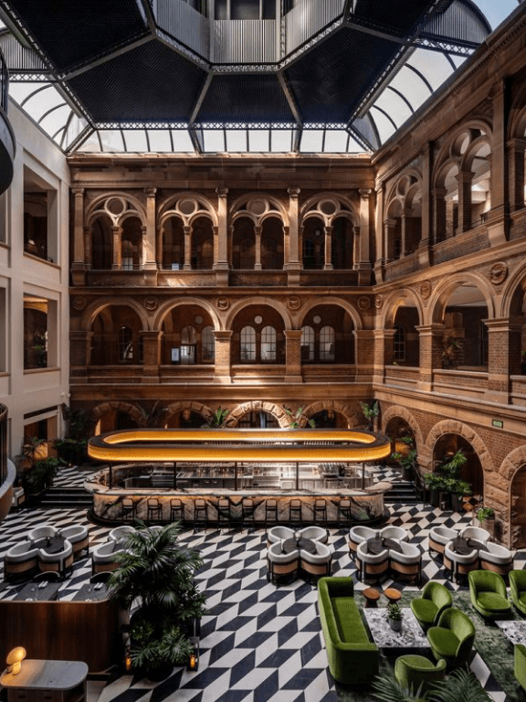 A heritage hotel interior styled by MUSICSTYLING