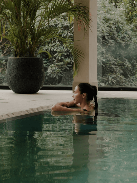 Woman in pool